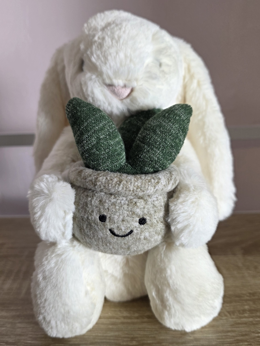 Jellycat Cream Bunny With Plant